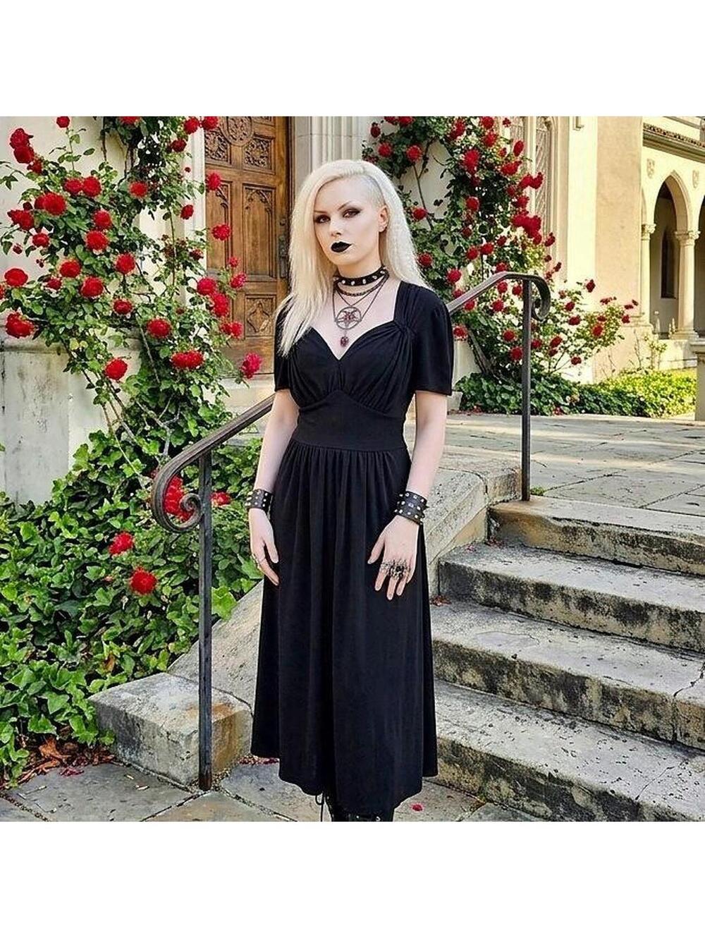 Bisous Women's Black Dress